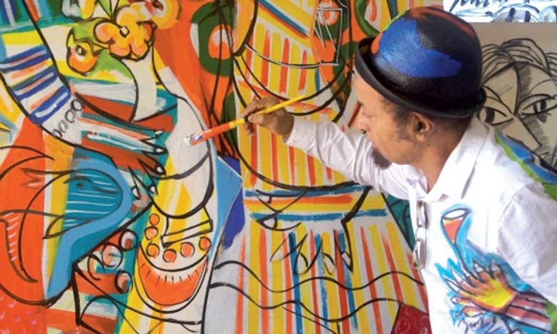 L'artiste brésilien Menelaw Sete à Casablanca