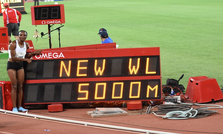 La Kenyane Hellen Obiri  la plus rapide de l'année sur le 5.000m