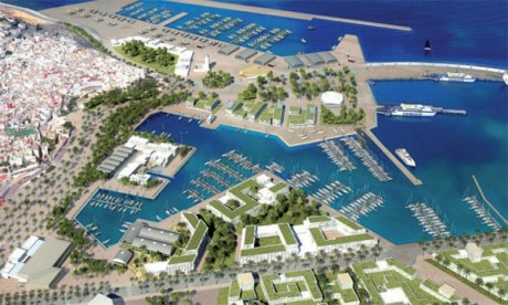 Une marina urbaine au cœur  de la baie de Tanger