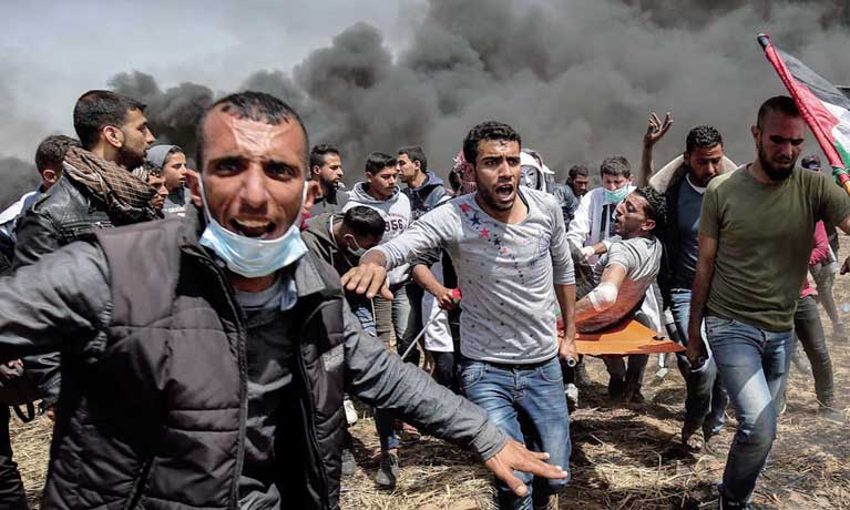 Décès d'un Palestinien  blessé par des tirs  israéliens, 173 morts  depuis mars