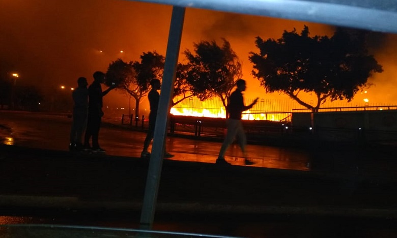 Incendie près de la gare Oulad Ziyane: pas de blessés