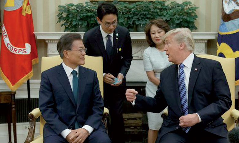 Le Président sud-coréen appelle Washington à avancer sur une déclaration de paix