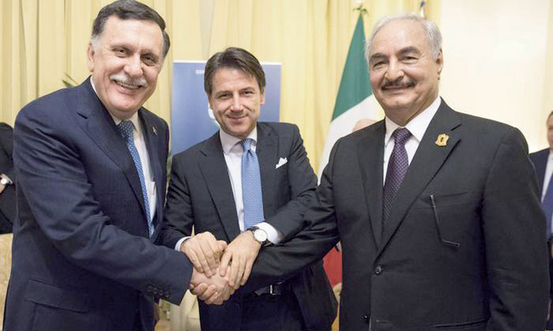 Le Premier ministre a rencontré Khalifa Haftar à Palerme