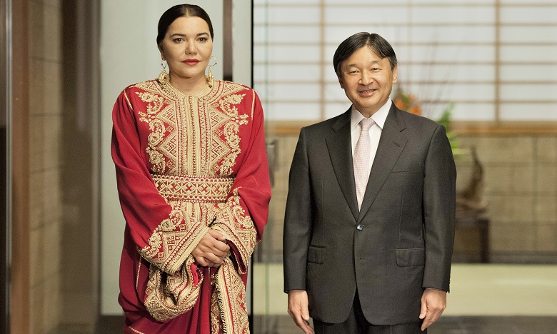 S.A.R. la Princesse Lalla Hasnaa s’entretient à Tokyo avec le Prince héritier du Japon