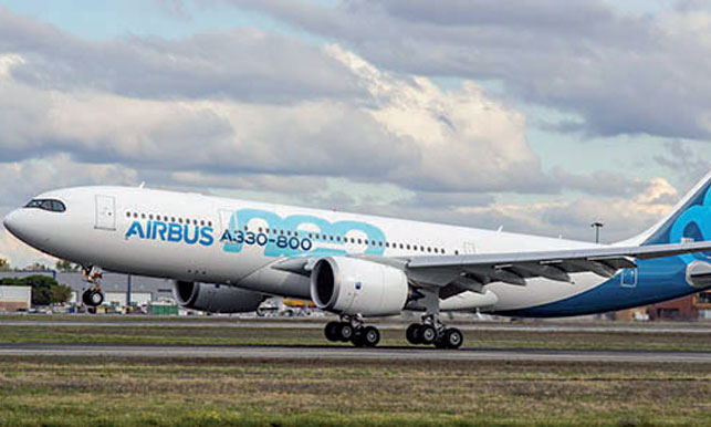 L'Airbus A330-800 dans les airs pour la première fois 