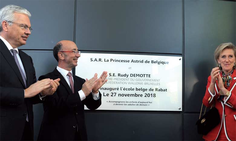 Inauguration officielle de l'École belge de Rabat  par la Princesse Astrid de Belgique