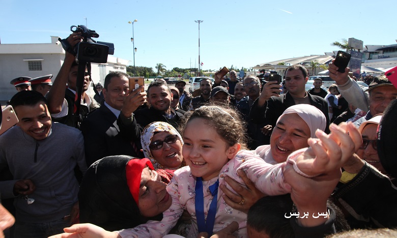 Meriem Amjoune accueilli à l'aéroport international Mohammed V