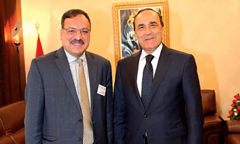 Habib El Malki s’entretient avec le secrétaire général  du Conseil de la Choura  de l’UMA