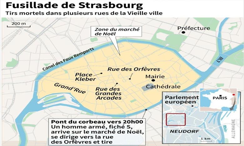 Strasbourg : Trois morts et 12 blessés, selon un dernier bilan 