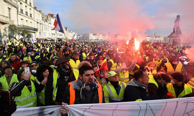 La mobilisation des "gilets jaunes" a réuni "50.000" personnes samedi