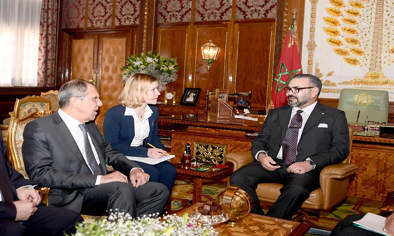 Sa Majesté le Roi Mohammed VI reçoit en audience le ministre des Affaires étrangères de la Fédération de Russie, M. Serguei Lavrov