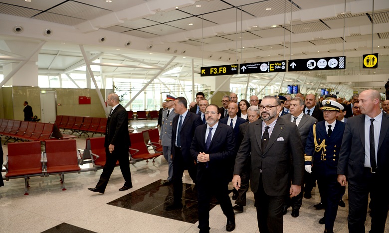 S.M. le Roi inaugure le nouveau Terminal 1 de l'aéroport Mohammed V de Casablanca et lance la mise en service de plusieurs infrastructures aéroportuaires de portée nationale