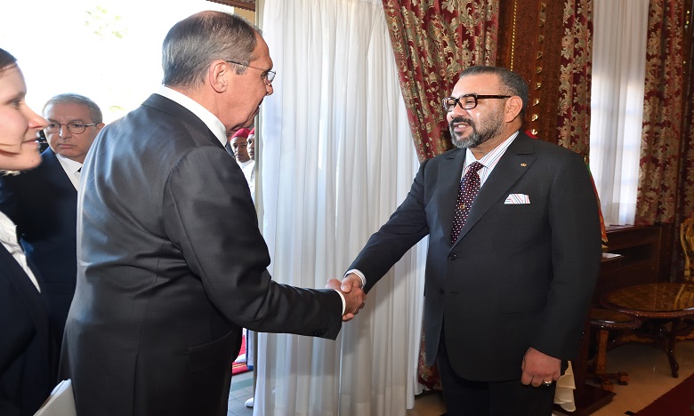 Sa Majesté le Roi Mohammed VI reçoit en audience le ministre des Affaires étrangères de la Fédération de Russie, M. Serguei Lavrov