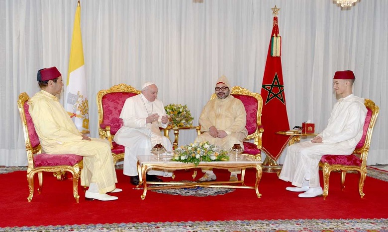 Cérémonie d'accueil officiel à Rabat de Sa Sainteté le Pape François