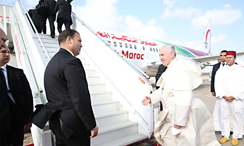 Sa Sainteté le Pape François quitte le Maroc au terme  d’une visite officielle