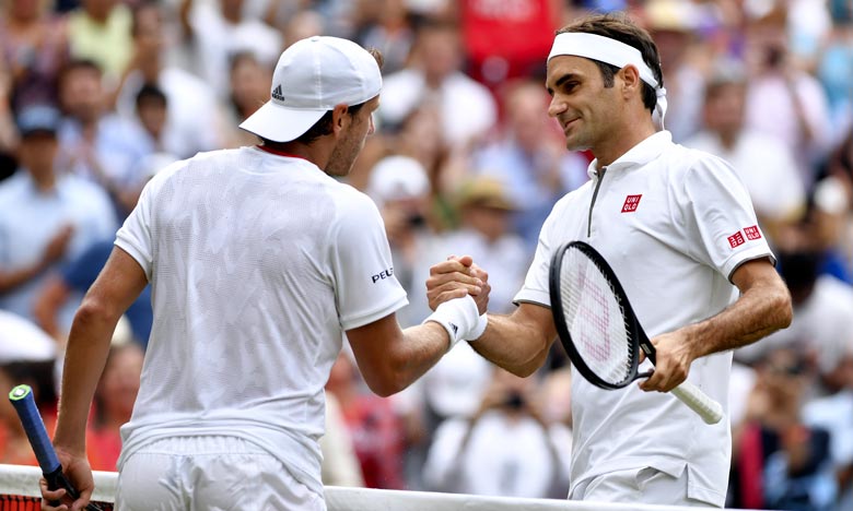 Wimbledon :  Federer file en huitièmes de finale