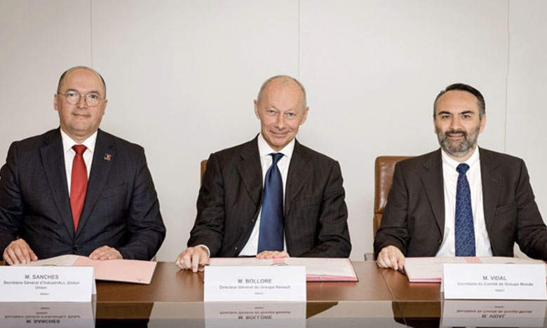 Renault signe un accord cadre mondial avec les syndicats