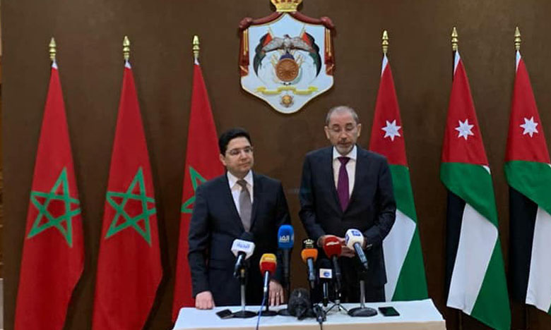 S.A.R. le Prince Fayçal ben Al-Hussein reçoit le ministre des Affaires étrangères et de la coopération internationale