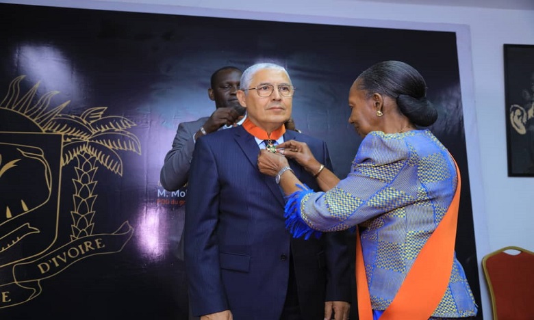 Mohamed El Kettani, élevé au grade de Commandeur de l’Ordre National de Côte d’Ivoire