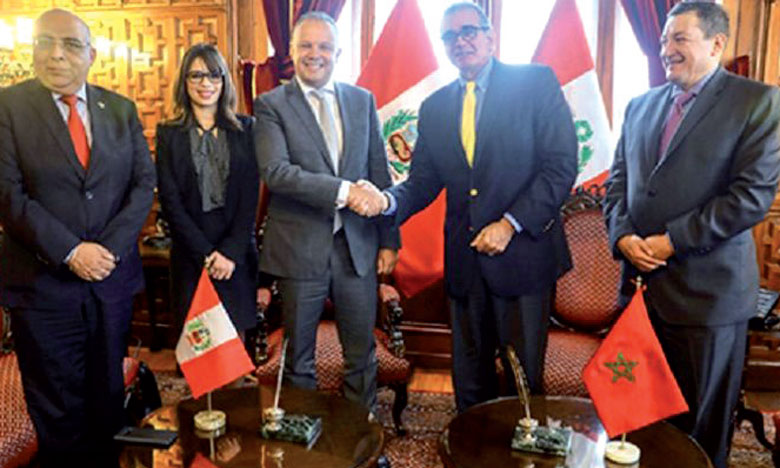 Le renforcement de la coopération bilatérale au centre d’entretiens maroco-péruviens à Lima