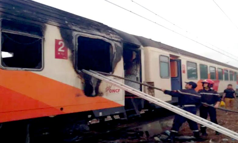 Incendie maîtrisé dans un train Marrakech-Tanger |