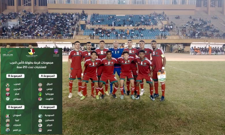 Coupe arabe U-20: Le onze national hérite du groupe B