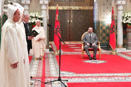 Sa Majesté le Roi reçoit au Palais Royal de Casablanca les quatre nouveaux membres nommés à la Cour constitutionnelle