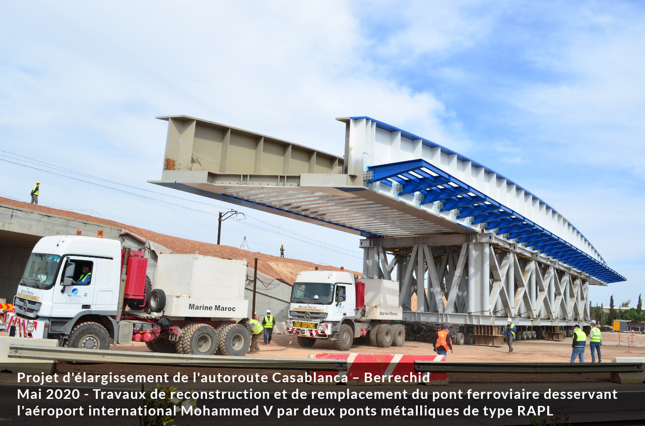 Remplacement du pont ferroviaire desservant l'aéroport Mohammed V : trafic perturbé ce weekend
