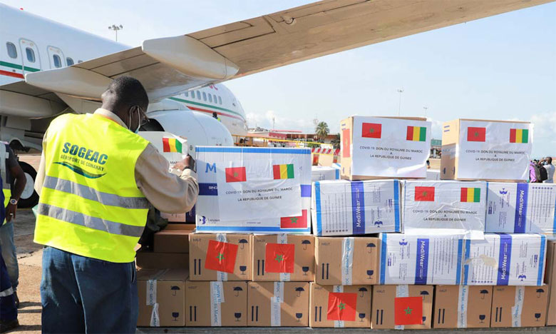 L’aide médicale marocaine destinée à la Guinée réceptionnée à Conakry