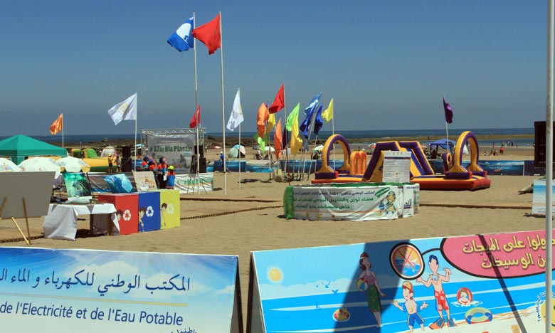 Le Pavillon bleu hissé pour la 14e année consécutive à la plage de Bouznika