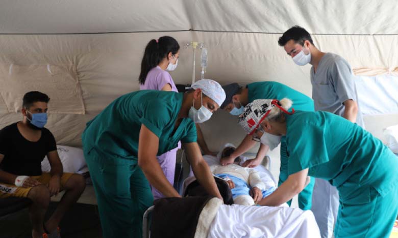 Grande affluence au service d’orthopédie de l’Hôpital militaire marocain à Beyrouth