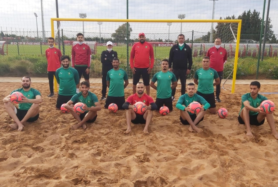 La sélection nationale de beach-soccer en stage de préparation 