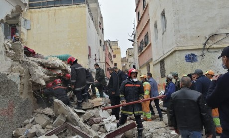 Casablanca: effondrement d’une maison menaçant ruine et inoccupée à l’ancienne médina