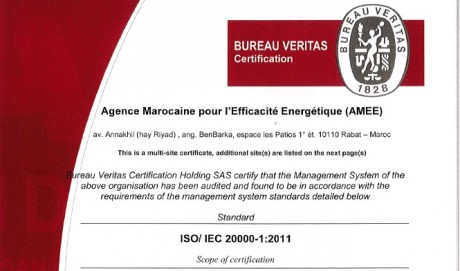 L'AMEE décroche la certification ISO/IEC 20000-1:2011 pour son système de gestion des services IT