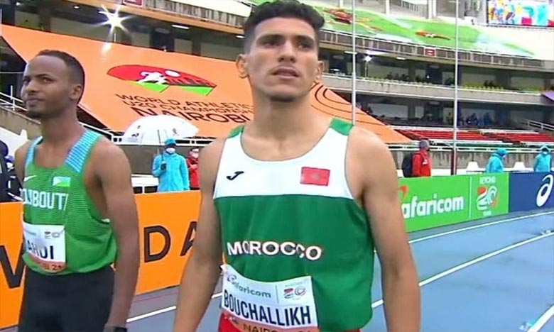 Le coureur marocain Hamza Bouchalikh a arraché son ticket pour la finale de l’épreuve du 1.500 m en terminant la course éliminatoire à la cinquième place, avec un chrono de 3 m 51 s 50. Ph : DR