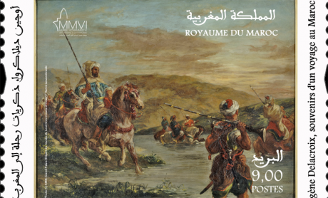 Émission d’un timbre-poste pour célébrer la mémoire d’Eugène Delacroix