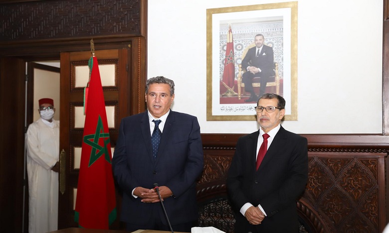 Passation de pouvoirs entre Saad Dine El Otmani et le nouveau Chef du gouvernement, Aziz Akhannouch