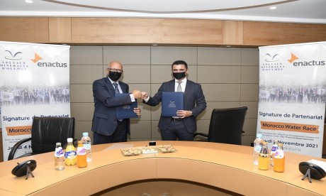 Les Eaux Minérales d’Oulmès et Enactus Morocco signent le partenariat "MOROCCO WATER RACE" 