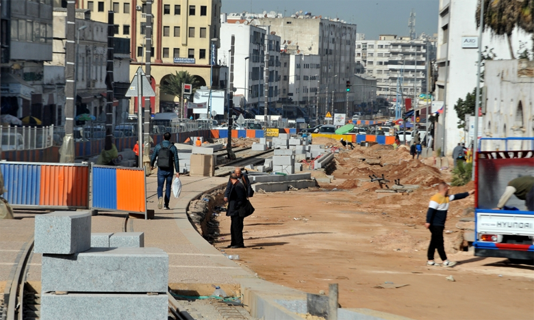 La troisième phase des travaux est en cours de démarrage sur certains tronçons, tel que des parties du boulevard Mohammed VI, qui concernent les aménagements de façade à façade. Ph. Seddik