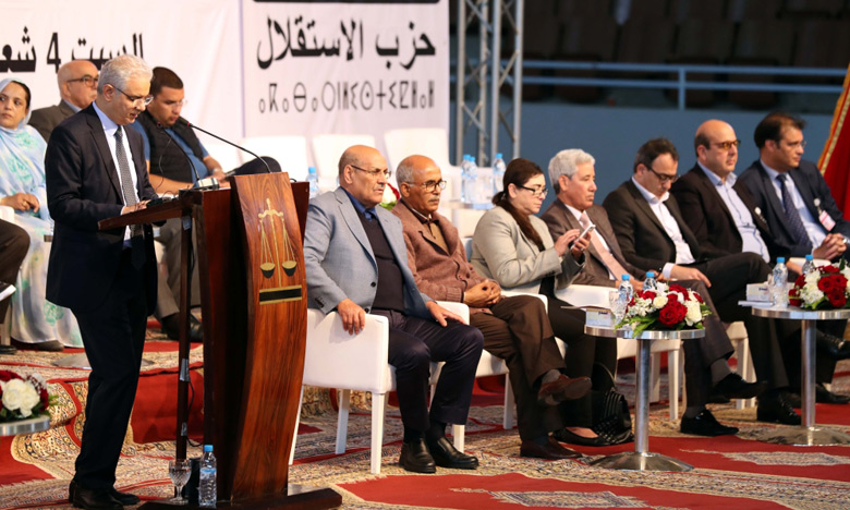 Rabat : Réunion du conseil national du parti de l'Istiqlal en session ordinaire.