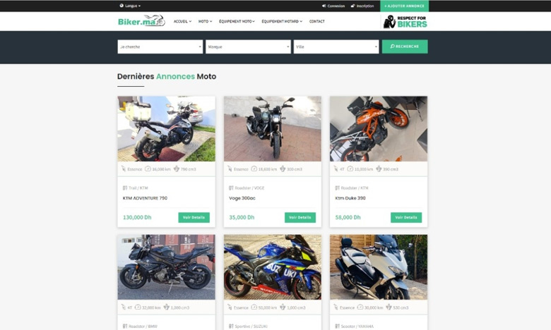 Biker.ma, premier site dédié aux annonces motos au Maroc