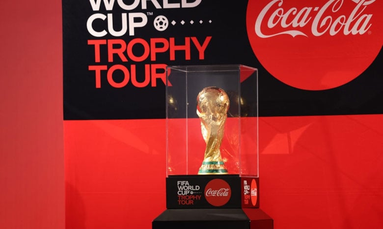 Le trophée de la Coupe du monde a été présenté en avant-première, samedi, lors d'une conférence de presse organisée à l'Anfapark de Casablanca. Ph. Seddik