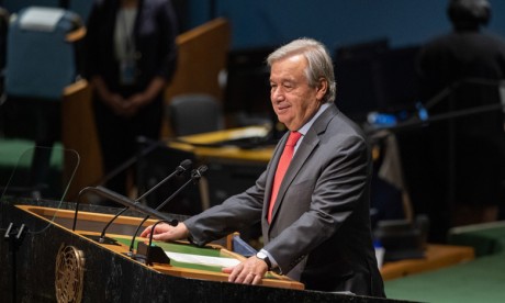 Secretary-General António Guterres addresses the High-level plenary meeting to commemorate and promote the International Day for the Total Elimination of Nuclear Weapons