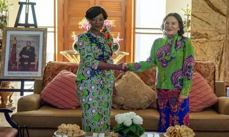COP27 : S.A.R. la Princesse Lalla Hasnaa reçoit la ministre congolaise de l'Environnement Arlette Soudan-Nonault