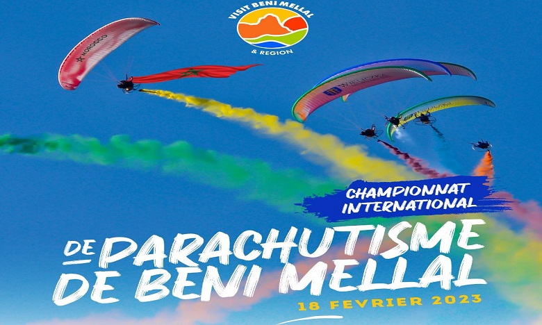 Le championnat international de parachutisme de Béni Mellal lancé le 17 février
