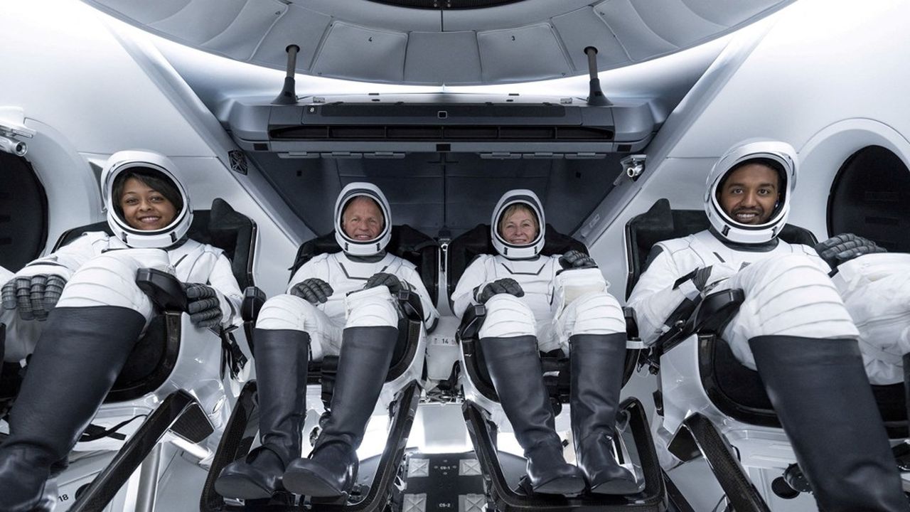 Les quatre membres de l'équipage doivent mener une vingtaine d'expériences durant leur séjour à la Station spatiale internationale. Ph : DR