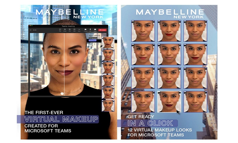 Maybelline New York présente un maquillage virtuel à travers Microsoft Teams