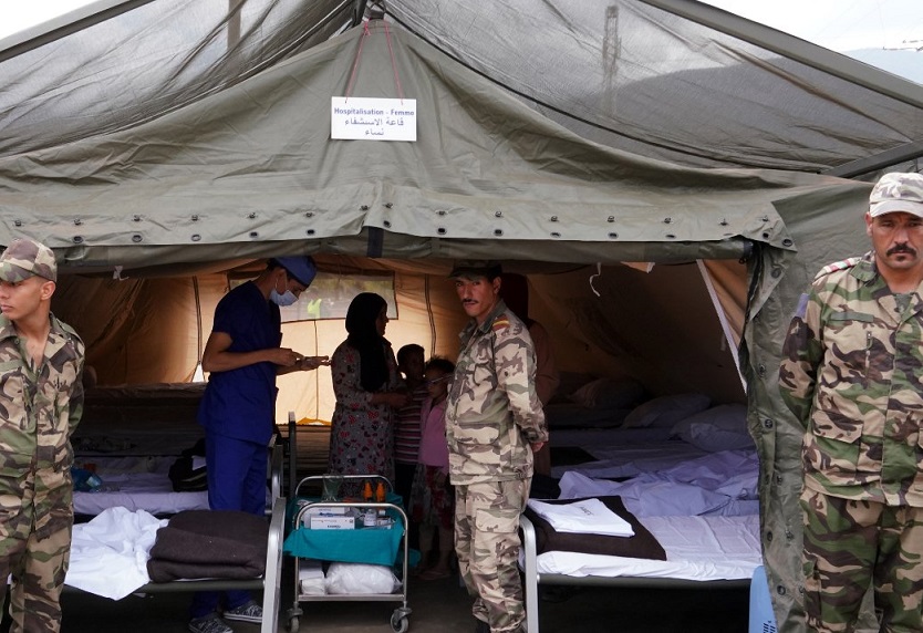 Séisme au Maroc : les FAR installent un Hôpital Médico-Chirurgical de Campagne à Taroudant