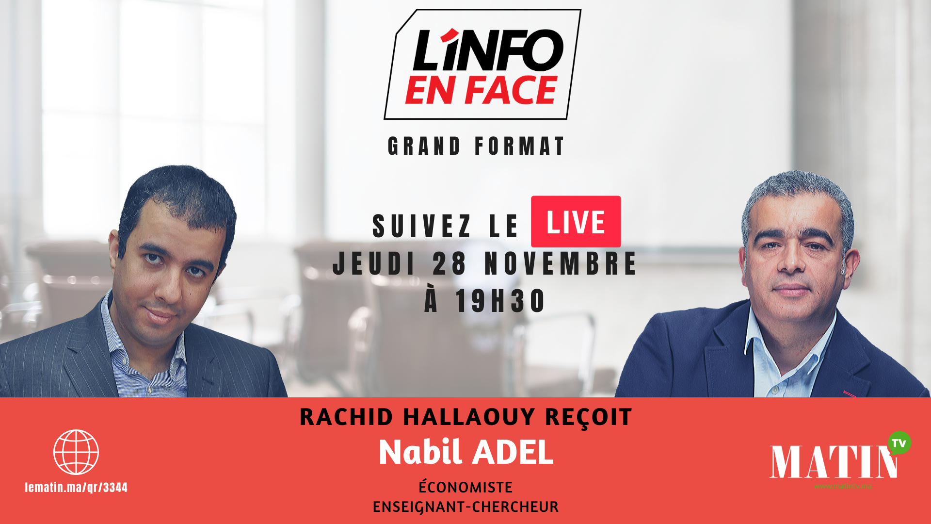 Live : L'Info en Face éco avec Nabil Adel