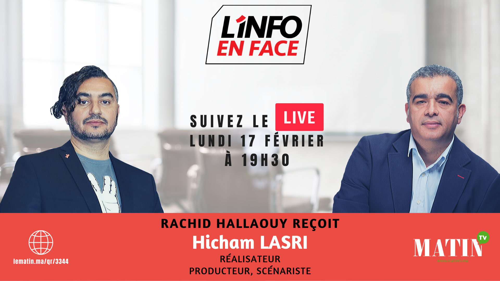 Live : L'Info en Face avec Hicham Lasri